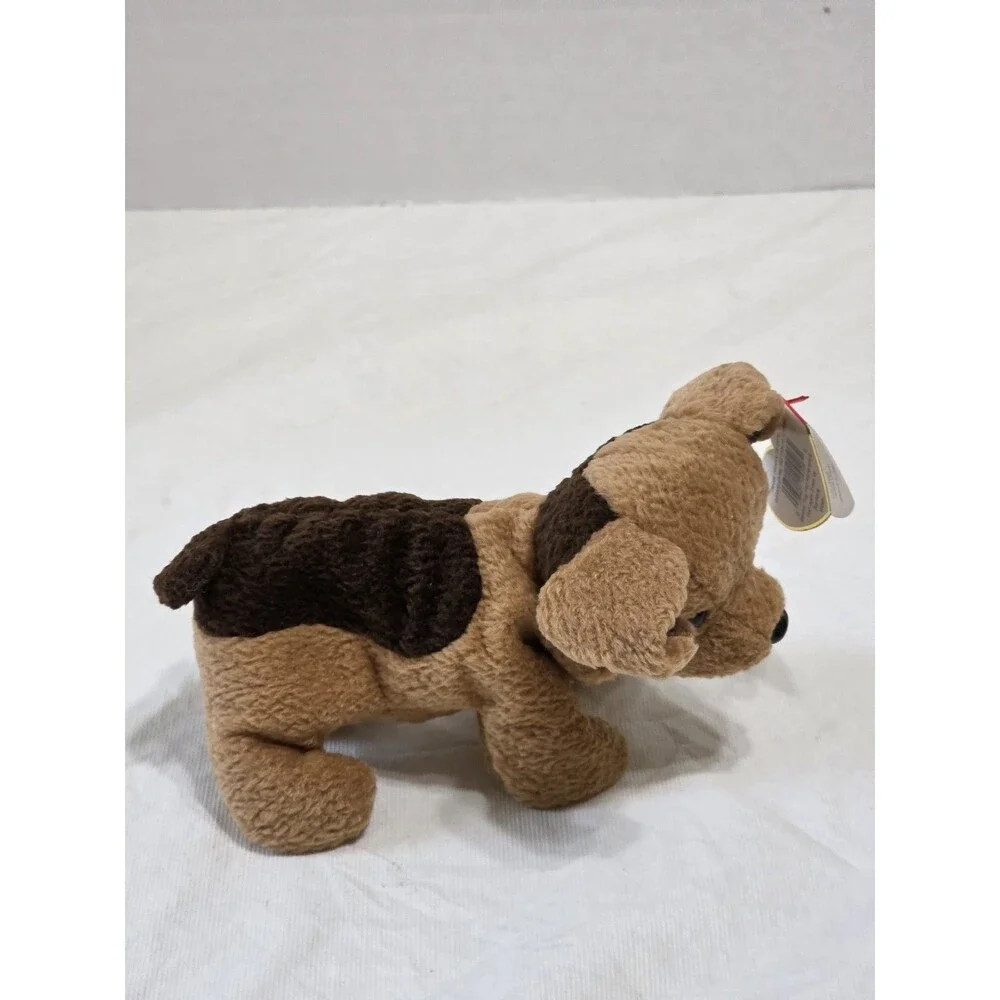NWT 1996 TY Beanie Original Baby Two Tone Brown Dog 7